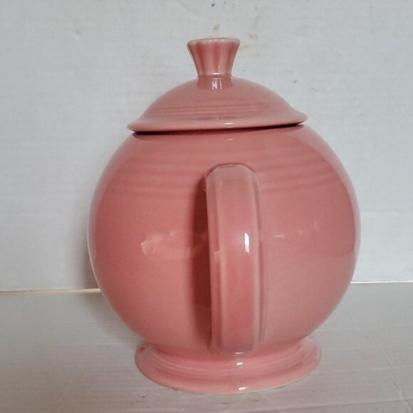Fiestaware Fiesta 44 Oz Covered Ceramic Teapot Dish Container Pitcher Peony Pink - Picture 3 of 16